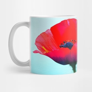 Spring Sky Red Poppy Flowers Digital Art (MD23Mrl001) Mug